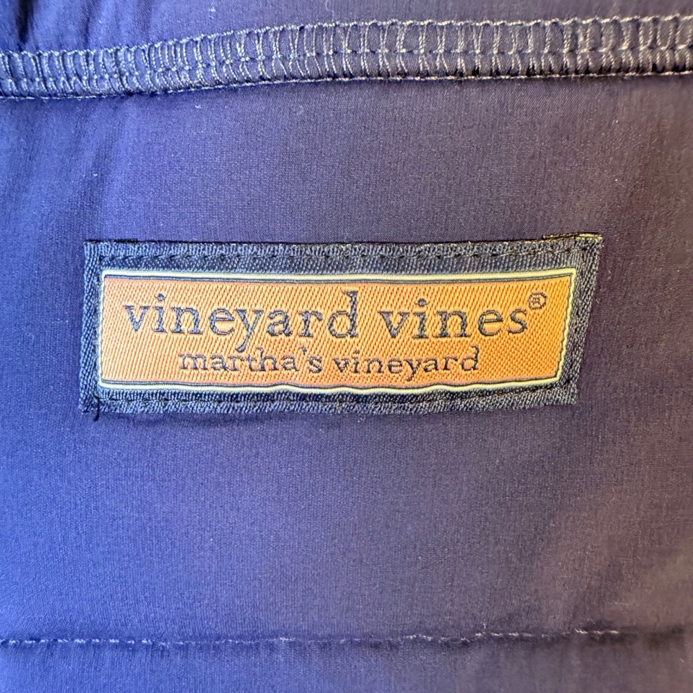 Vineyard Vines Seaward Quilted and Fleece Half Zip Navy Blue Medium - Picture 7 of 9